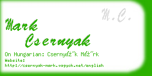 mark csernyak business card